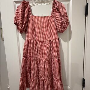 Chelsea & Violet Red Gingham Dress